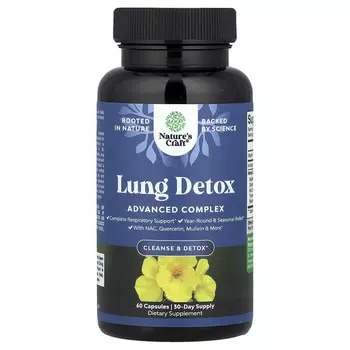 Nature's Craft, Средство для очищения легких, 60 капсул
