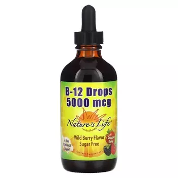 Nature's Life B-12 капли лесные ягоды 5000 мкг 120 мл (4 жидк. Унции)