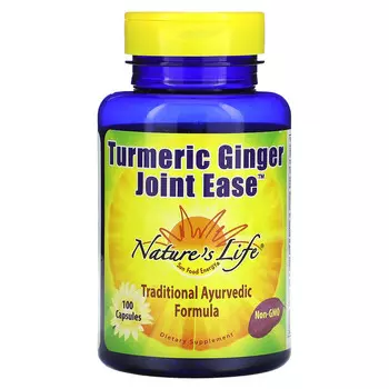 Nature's Life, Joint Ease, куркума и имбирь, 100 капсул