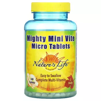 Nature's Life, Mighty Mini Vite, 240 микротаблеток