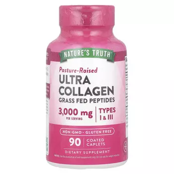 Nature's Truth, Ultra Collagen, типы I и III, 3000 мг, 90 капсул в оболочке (1000 мг на 1 капсулу)