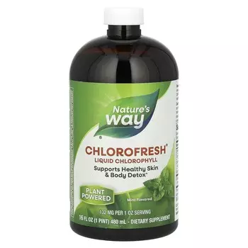 Nature's Way Chlorofresh жидкий хлорофилл с ароматом мяты 16 жидких унций (473,2 мл)
