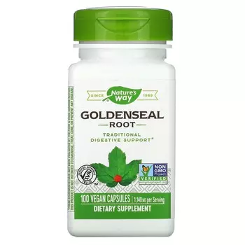 Nature's Way Goldenseal Root 570 mg 100 Vegetarian Capsules