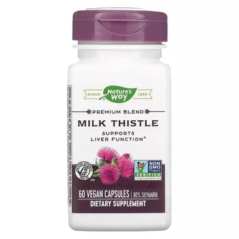Nature's Way Milk Thistle Standardized 60 Veg. Capsules