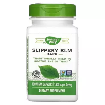 Nature's Way Slippery Elm Bark 400 mg 100 Vegetarian Capsules