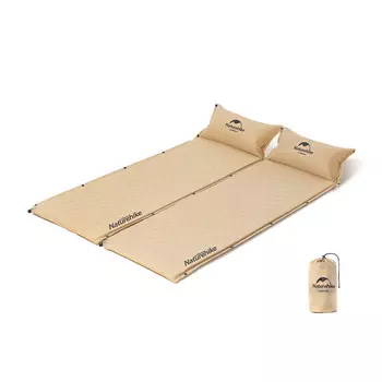 NatureHike автоматический надувной уличный расширенный и утолщенный коврик для пола, двойной терракотовый желтый NH15Q002-D