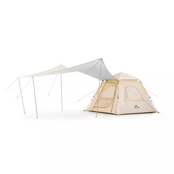 NatureHike CNK2300ZP014 портативная складная палатка сырного цвета двухместная палатка + навес (версия с серебряным напылением)