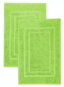 NatureMark, набор из 2 ковриков для ванной Коврик для ванной | | 100% хлопок | 50х80см | Коврик для душа Коврик для душа в двойной упаковке | Цвет: яблочно-зеленый