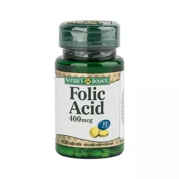 Natures Bounty Фолиевая кислота 400 мкг 100 таблеток NATURE'S BOUNTY