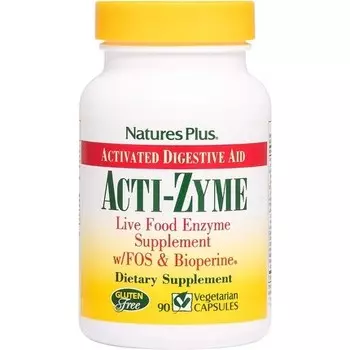 Natures Plus Acti-Zyme 90 вегетарианских капсул