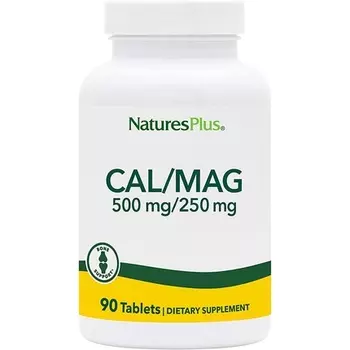 Naturesplus Cal/Mag вегетарианские таблетки — 500 мг кальция и 250 мг магния, Nature'S Plus