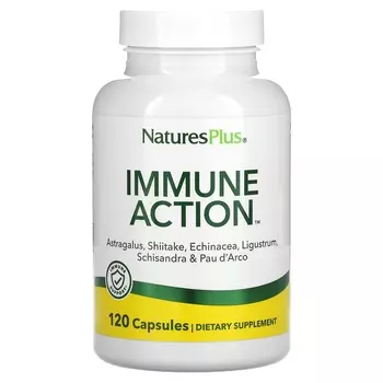 NaturesPlus Иммуностимулирующее средство Immune Action, 120 растительных капсул