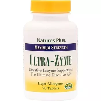 Naturesplus Ultra-Zyme Ферментная добавка для поддержки здорового пищеварения 90 таблеток, Nature'S Plus