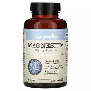 NatureWise Магний 300 мг, 90 мягких таблеток (100 мг на мягкую таблетку)