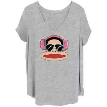 Наушники больших размеров для юниоров Paul Frank Julius The Monkey, футболка с V-образным вырезом и графическим рисунком Licensed Character