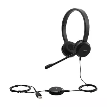 Наушники Lenovo Pro Wired Stereo VoIP, черный