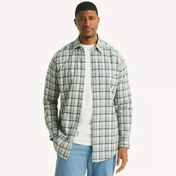 Nautica Мужская клетчатая рубашка для больших и высоких, цвет estate blue