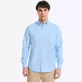 Nautica Мужская однотонная рубашка Оксфорд, цвет light french blue