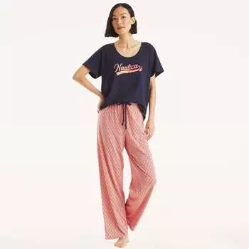 Nautica Женский Пижамный Комплект с Принтом, цвет coral cape
