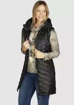 NAVIGAZIONE стеганый жилет с диагональной стежкой, черный