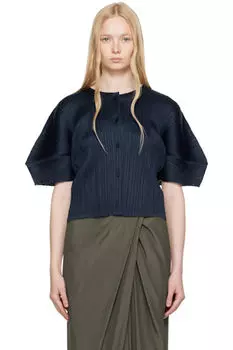 Navy Monthly Colors апрель кардиган PLEATS PLEASE ISSEY MIYAKE