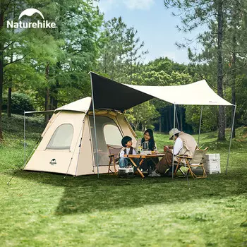 Навес для палатки NatureHike, полностью автоматическая быстро открывающаяся складная палатка CNK2300ZP014, виниловая версия сырного цвета