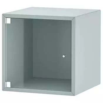 Навесной шкаф + дверца Ikea Eket, серо-голубой