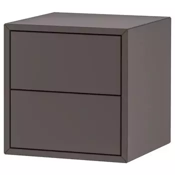 Навесной шкаф с 2 ящиками, темно-серый, 35х35х35 см, EKET IKEA