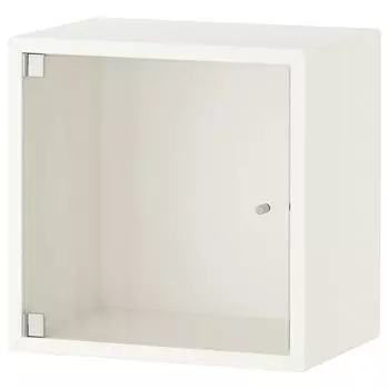 Навесной шкаф с дверцей-витриной, белый, 35x25x35 см, EKET IKEA