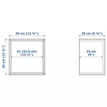 Навесной шкаф с витриной, под орех коричневый, 35x25x35 см, EKET IKEA