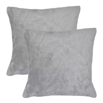 Наволочка 40х40 см плюшевая микрофибра Casa Colori, серый