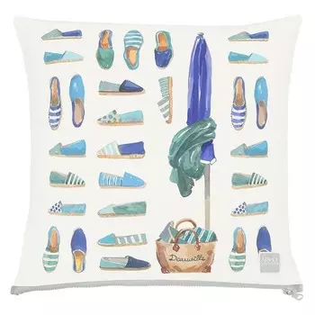 Наволочка Apelt 3908, 49x49x0,5 см цвет blau/beige