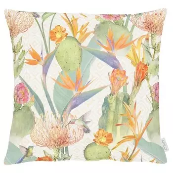 Наволочка Apelt 6522, 49x49x0,5 см цвет orange/grn