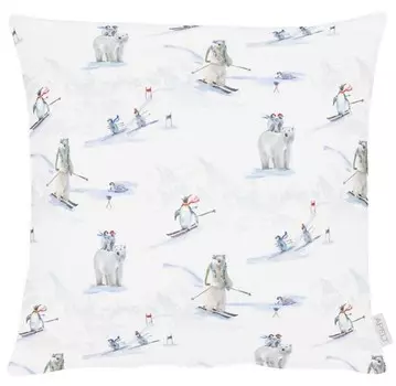 Наволочка Apelt Chalet Style Eisbren, 49x5x49 см цвет wei/blau