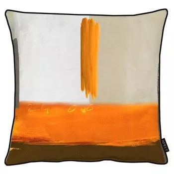 Наволочка Apelt Fisk, 49x49x0,5 см цвет orange/taupe