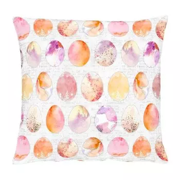 Наволочка Apelt Ostereier Aquarell, 49 см цвет wei/ros