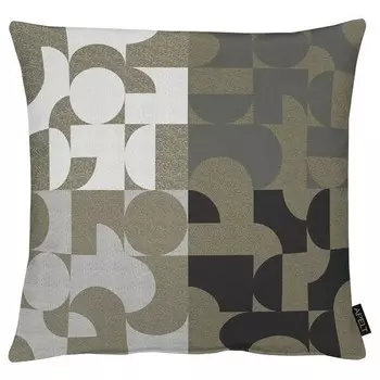 Наволочка Apelt Remy, 49x49x0,5 см цвет schwarz/wei/taupe