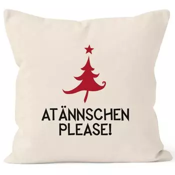 Наволочка Atnnschen, пожалуйста! Рождественская декоративная подушка в подарок MoonWorks натуральная, униразмер