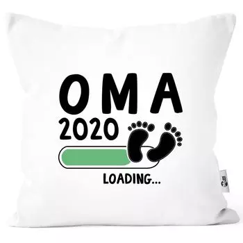 Наволочка Бабушка 2020 loading Подарочная подушка для будущей бабушки хлопок подарок на рождение MoonWorks бело-черный униразмер