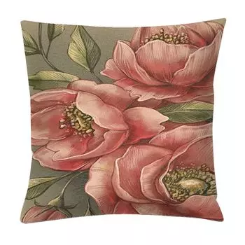 Наволочка без катышков, полиэстер с тонкой вышивкой, машинная стирка, наволочка с цветочным узором, украшение для дома-G Stuttg