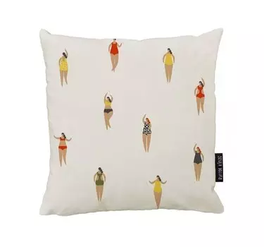 Наволочка Butter Kings Swimming Ladies, 1x50x50 см, многоцветный
