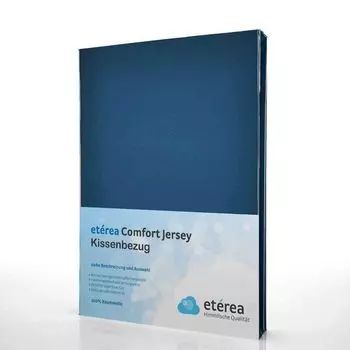 Наволочка Comfort из трикотажа, двойная упаковка, 40х140см, темно-синяя Etrea Himmlische Qualitt