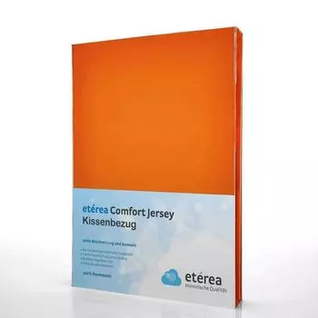 Наволочка Comfort из трикотажа, двойная упаковка, 80х80см, оранжевая Etrea Himmlische Qualitt