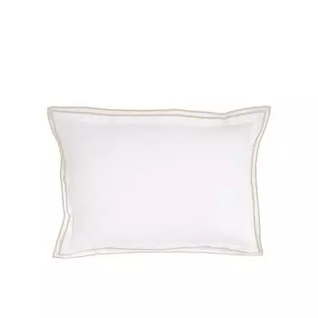 Наволочка Dream Sleep Plain Collection White Portofino 40x60 см серо-коричневый Traumschlaf