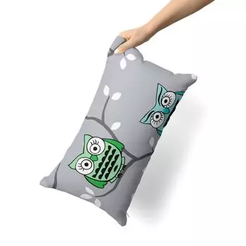 Наволочка ETREA 80x80см - 100% ХЛОПОК - наволочка, легкая в уходе, серая сова, натурально мягкая - наволочка 80x80см 100% хлопок - наволочка на молнии - OEKOTEX - Цвет: зеленый Etrea Himmlische Qualitt