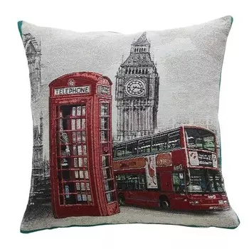 Наволочка Gardinenbox Sofakissen Gobelin Jacquard, 45x45x5 см цвет london