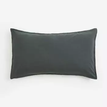 Наволочка H&M Home Washed Cotton, темно-серый