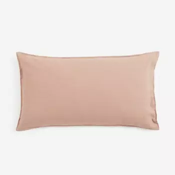 Наволочка H&M Home Washed Linen-blend, бежевый