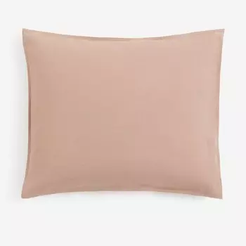 Наволочка H&M Home Washed Linen-blend, бежевый