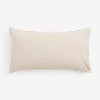 Наволочка H&M Home Washed Linen-blend, бежевый